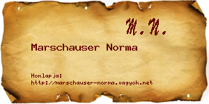 Marschauser Norma névjegykártya